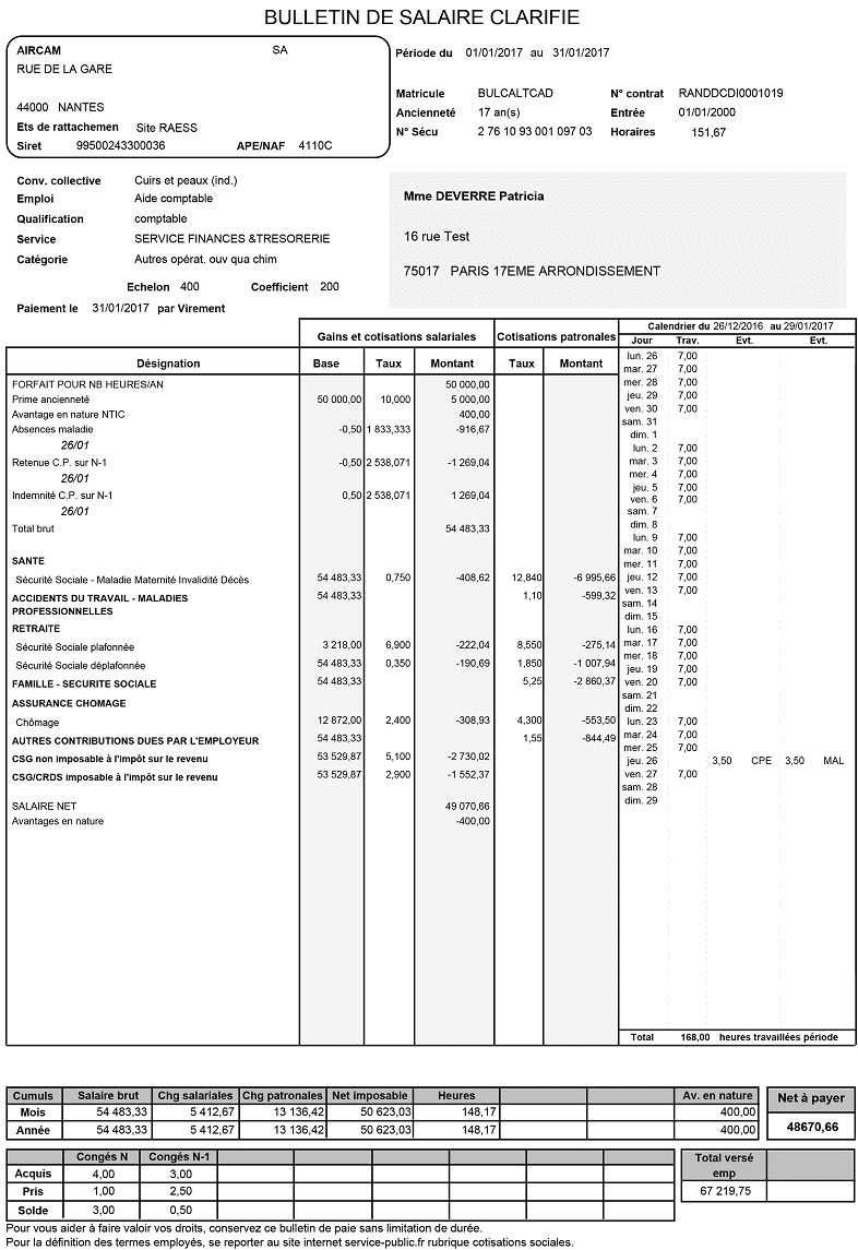 Bulletin de calcul du salaire en portage salarial C2G : visualisation transparente de la rémunération du consultant